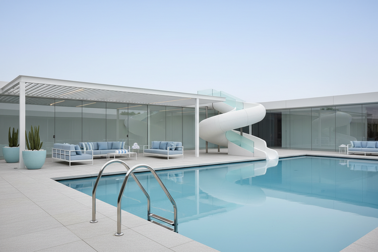 Scalette e scivoli per piscine