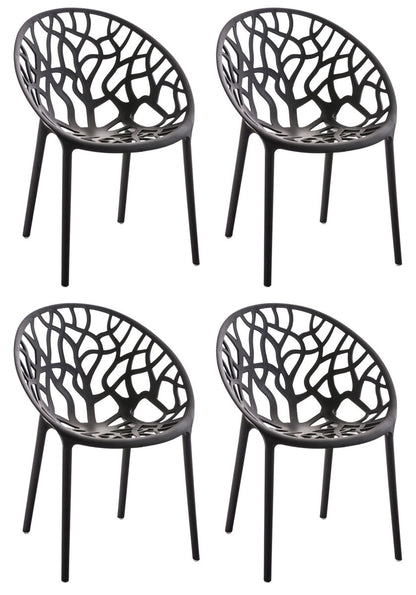 4er Set Stapelbare Gartenstühle Hope