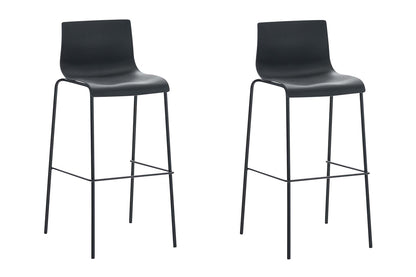 2er Set Barhocker HOVER Kunststoff 4-Fuß Gestell