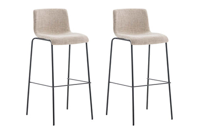2er Set Barhocker Hover Stoff 4-Fuß Gestell