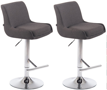 2er Set Barhocker Club Stoff