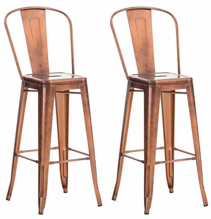 2er Set Barhocker Aiden Metall