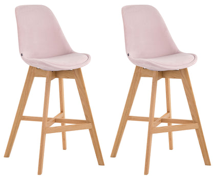 2er Set Barhocker Cannes Samt