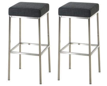 2er Set Barhocker Montreal Stoffbezug | homemem39
