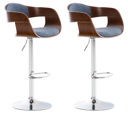 2er Set Barhocker Kingston Stoff