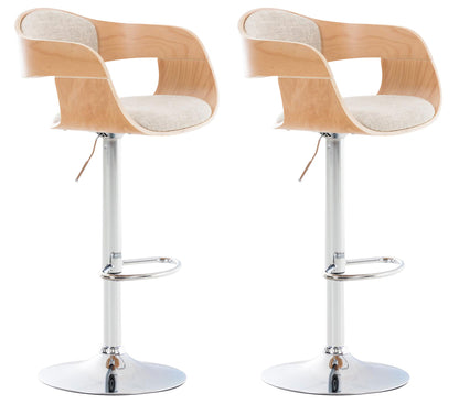 2er Set Barhocker Kingston Stoff