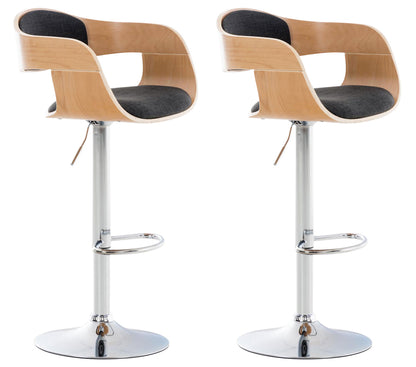 2er Set Barhocker Kingston Stoff