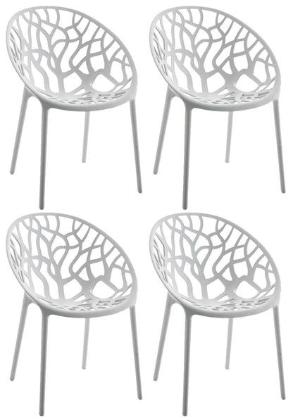 4er Set Stapelbare Gartenstühle Hope