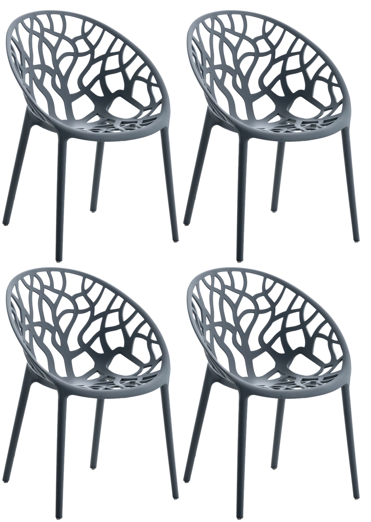 4er Set Stapelbare Gartenstühle Hope