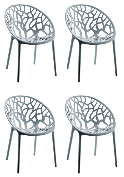 4er Set Stapelbare Gartenstühle Hope