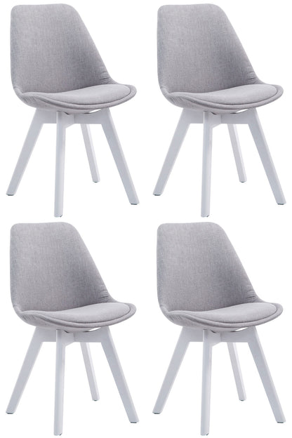4er Set Besucherstühle Borneo V2 Stoff