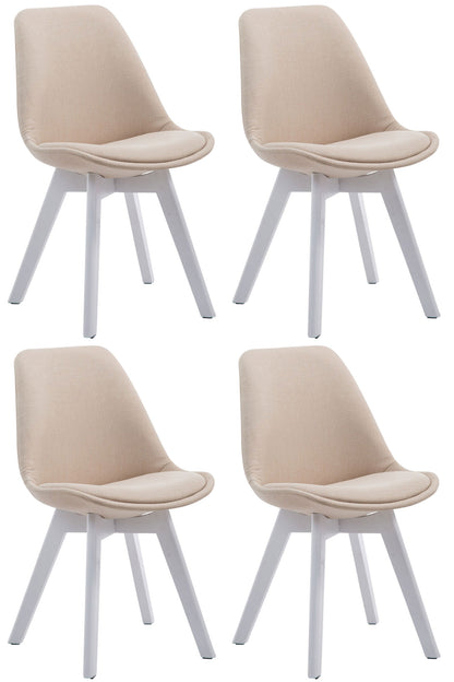 4er Set Besucherstühle Borneo V2 Stoff