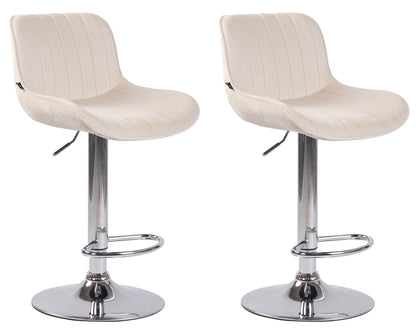 2er Set Barhocker Lentini Samt