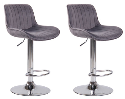 2er Set Barhocker Lentini Samt