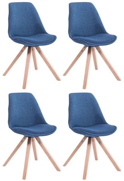 4er Set Besucherstühle Toulouse Stoff Square | homemem39