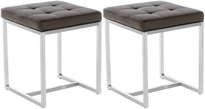 2er Set Edelstahl Sitzhocker Barci - homemem39