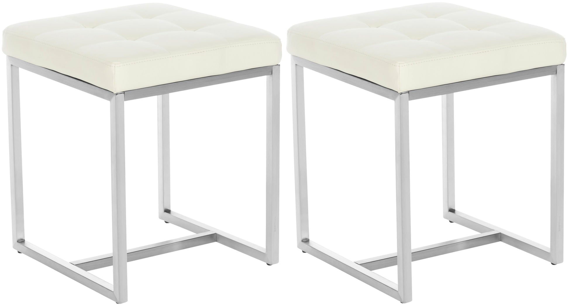 2er Set Edelstahl Sitzhocker Barci - homemem39