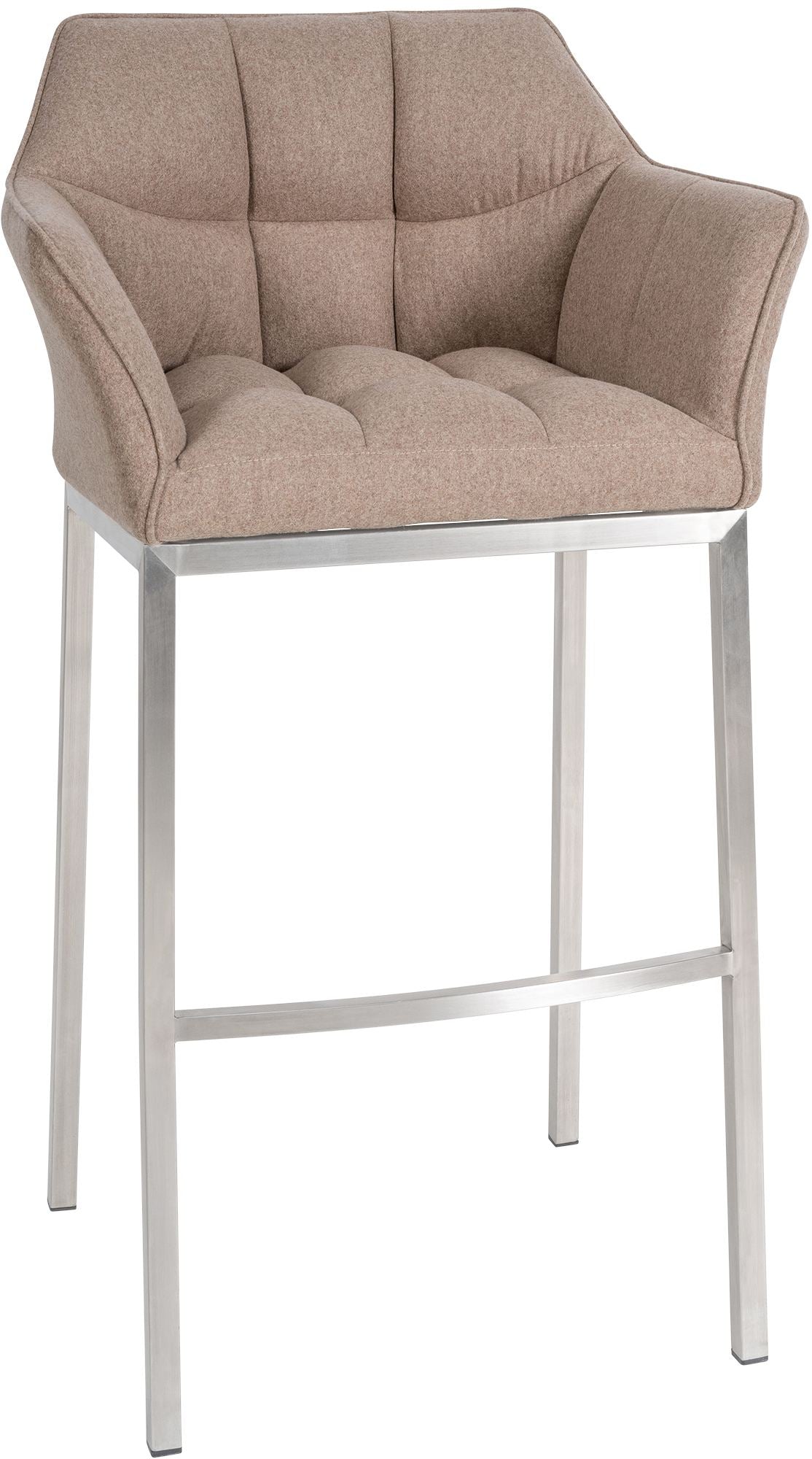 Barhocker Damaso Filz-Bezug mit Vierfußgestell - homemem39