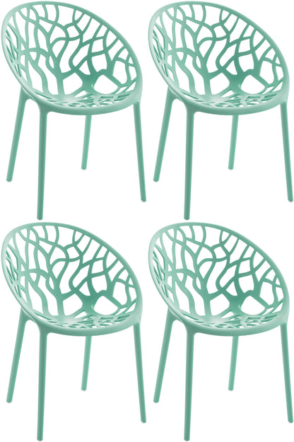 4er Set Stapelbare Gartenstühle Hope