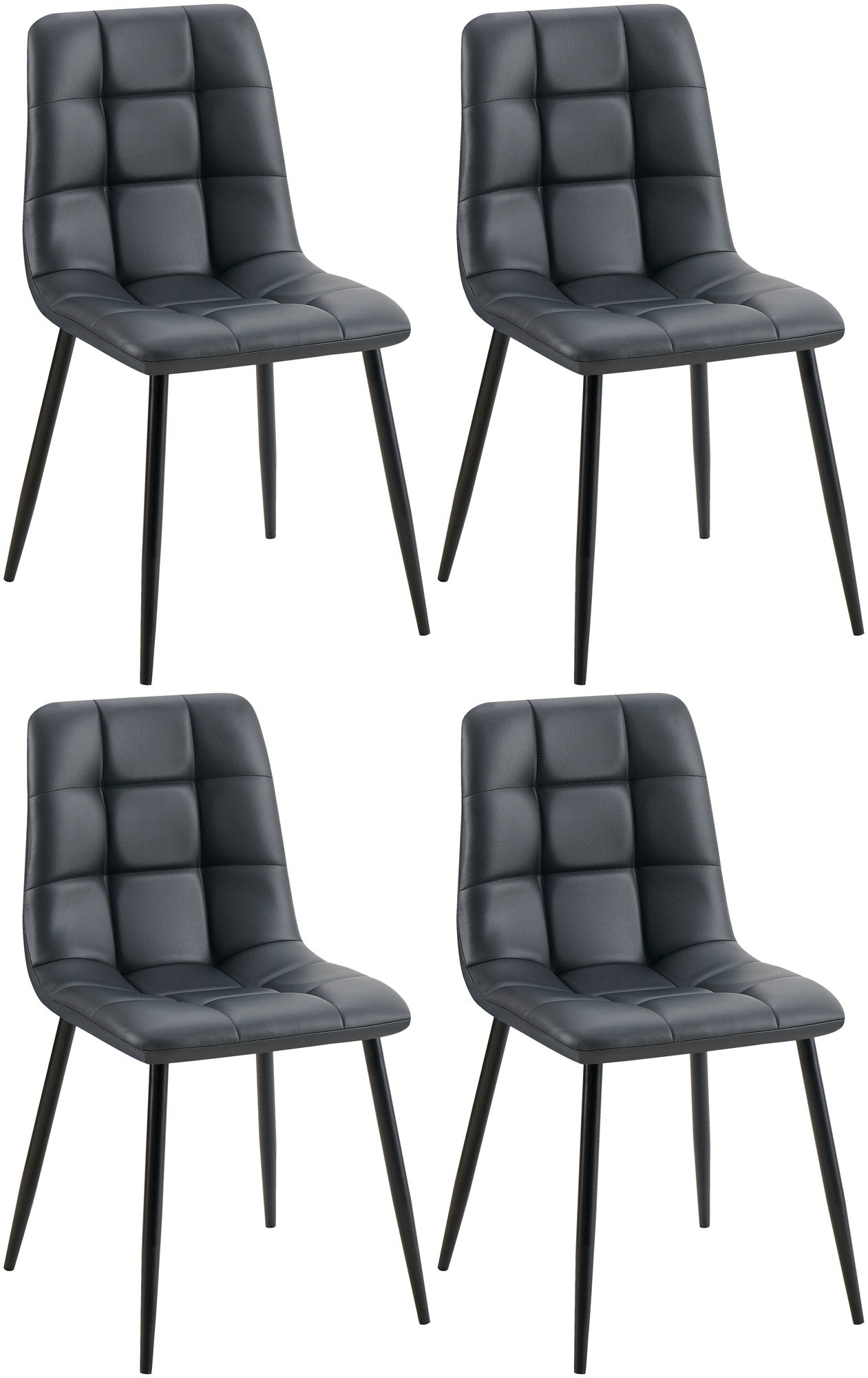4er Set Esszimmerstuhl Antibes Kunstleder | homemem39