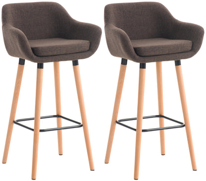 2er Set Barhocker Grant mit Stoffbezug