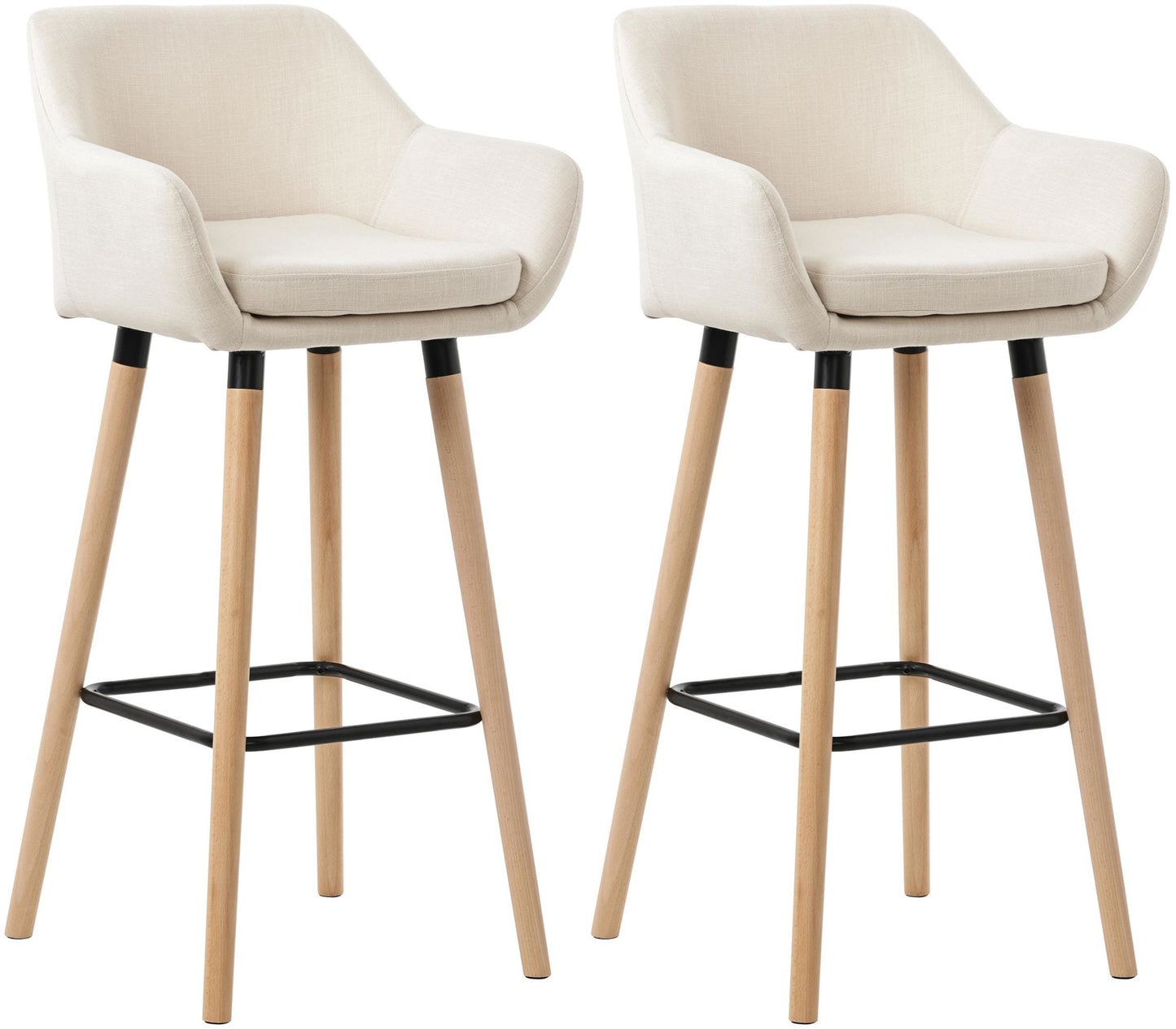 2er Set Barhocker Grant mit Stoffbezug