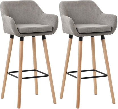 2er Set Barhocker Grant mit Stoffbezug