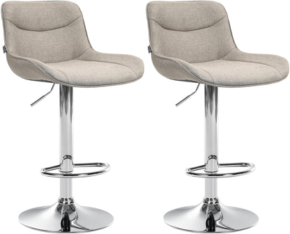 2er Set Barhocker Vonore Stoff