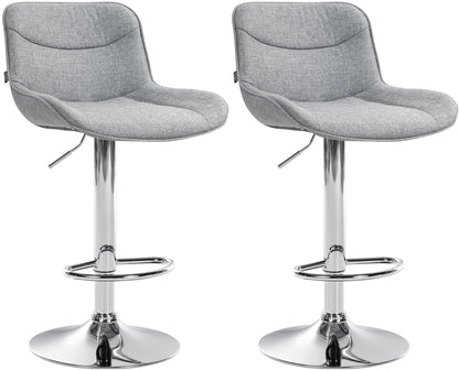 2er Set Barhocker Vonore Stoff