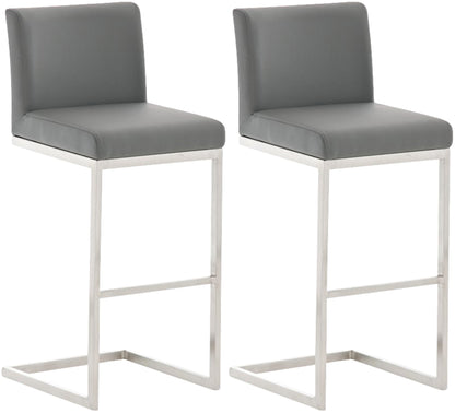 2er Set Barhocker Paros Kunstlederbezug