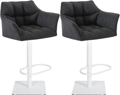 2er Set Barhocker Damaso Stoffbezug