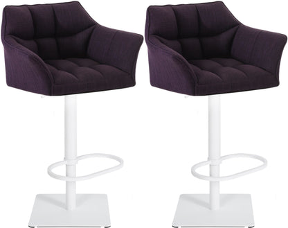 2er Set Barhocker Damaso Stoffbezug