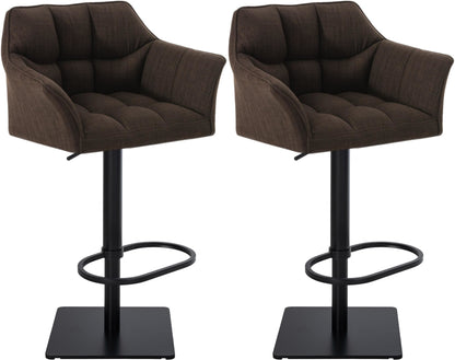 2er Set Barhocker Damaso Stoffbezug