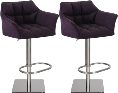 2er Set Barhocker Damaso Stoffbezug