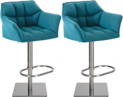 2er Set Barhocker Damaso Stoffbezug
