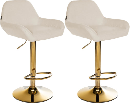 2er Set Barhocker Braga Gold Stoff