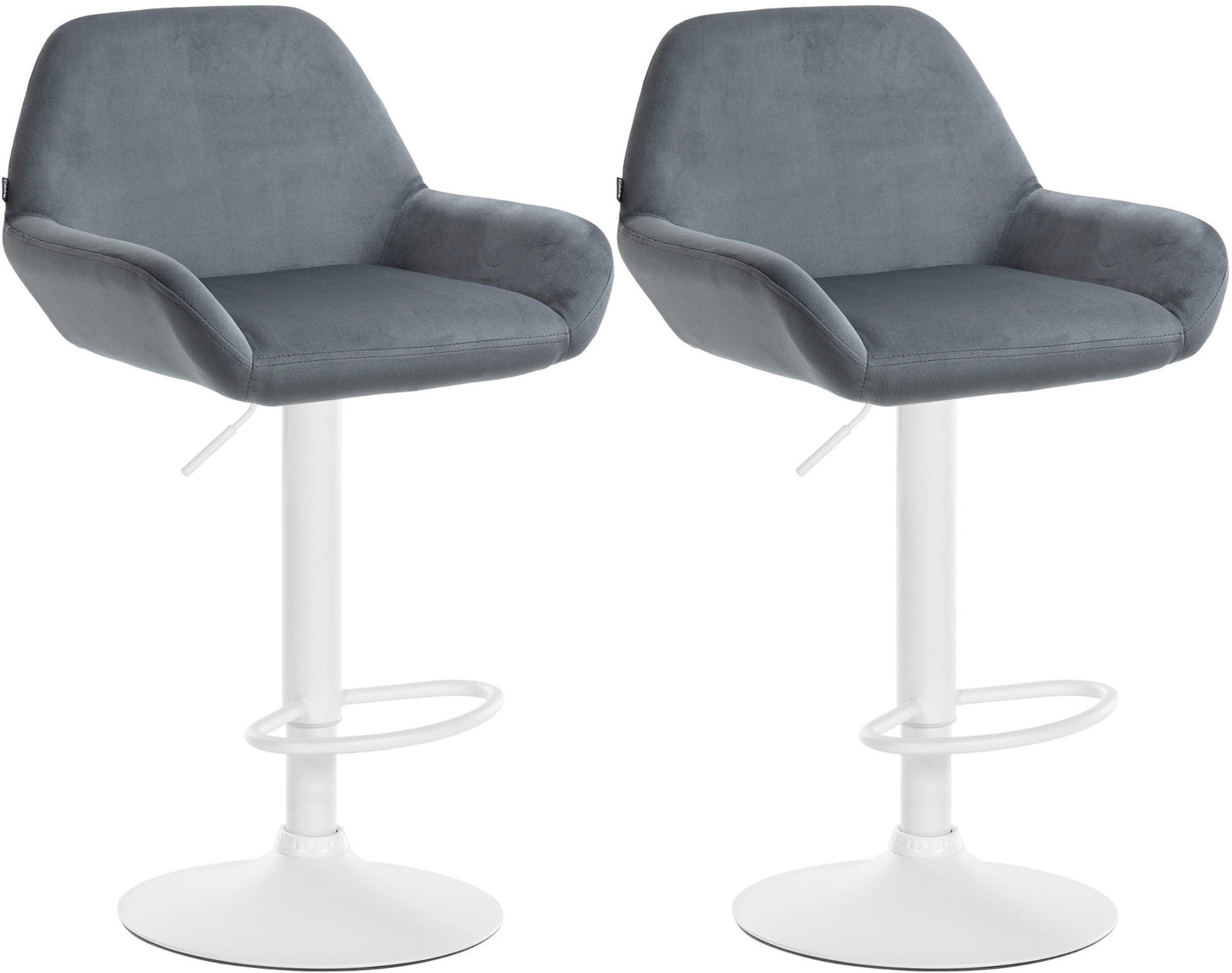 2er Set Barhocker Braga Samt | homemem39