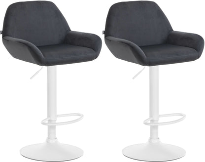 2er Set Barhocker Braga Samt