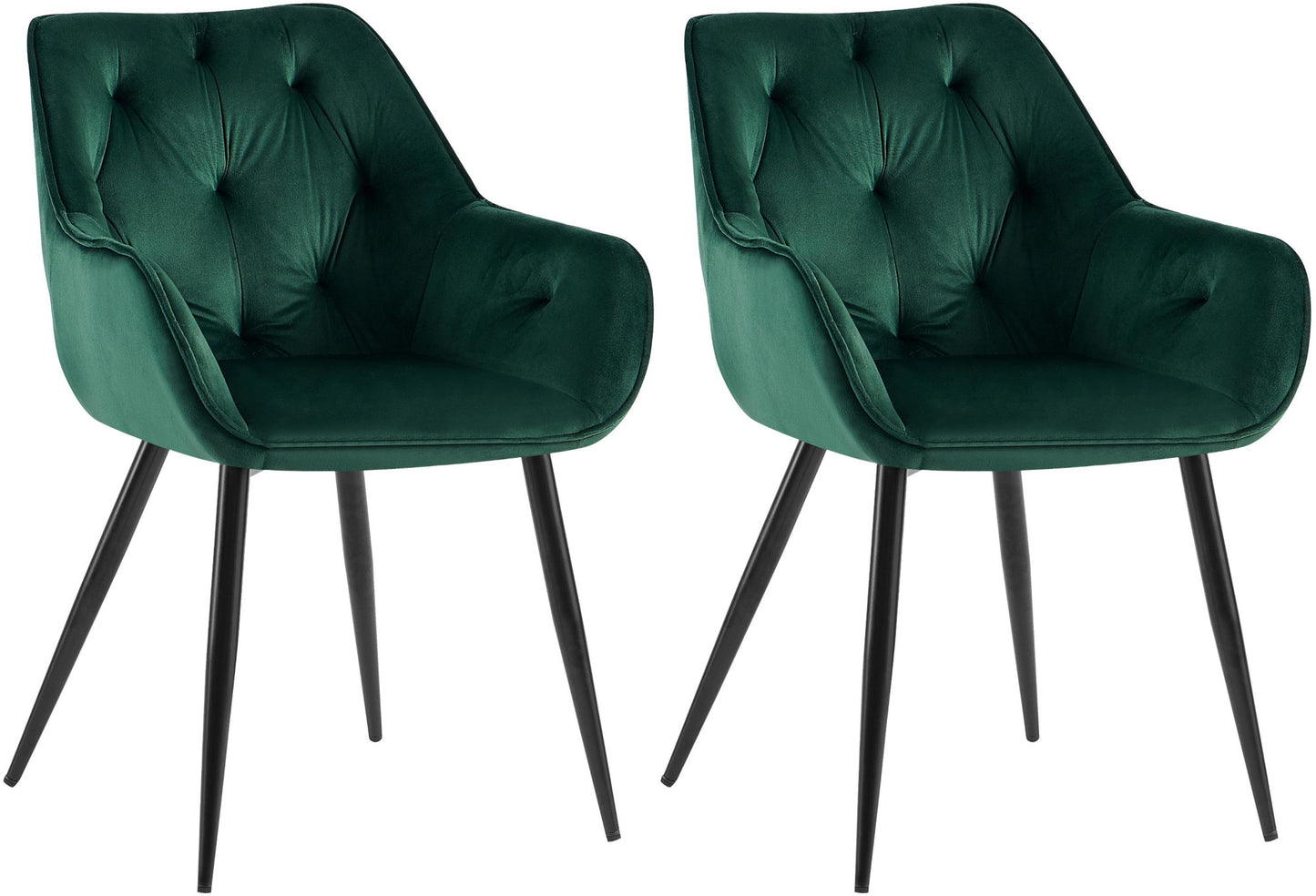 2er Set Esszimmerstühle Cassis Samtbezug