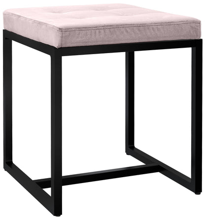 Sitzhocker Barci mit schwarzem Gestell