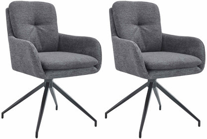 2er Set Esszimmerstuhl Pickett Stoff