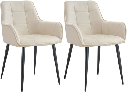 2er Set Esszimmerstuhl Ferndale Samt