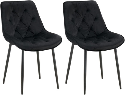 2er Set Esszimmerstuhl Wallace Samt