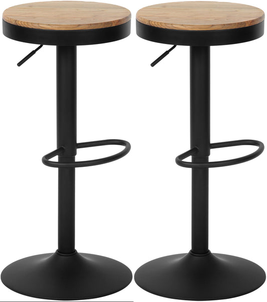 2er Set Barhocker Pitas Ulmenholz