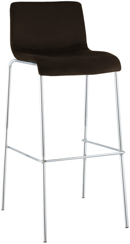 Barhocker Hover Samt Vierfußgestell Chrom