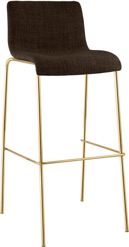Barhocker Hover Stoff Vierfußgestell Gold | homemem39