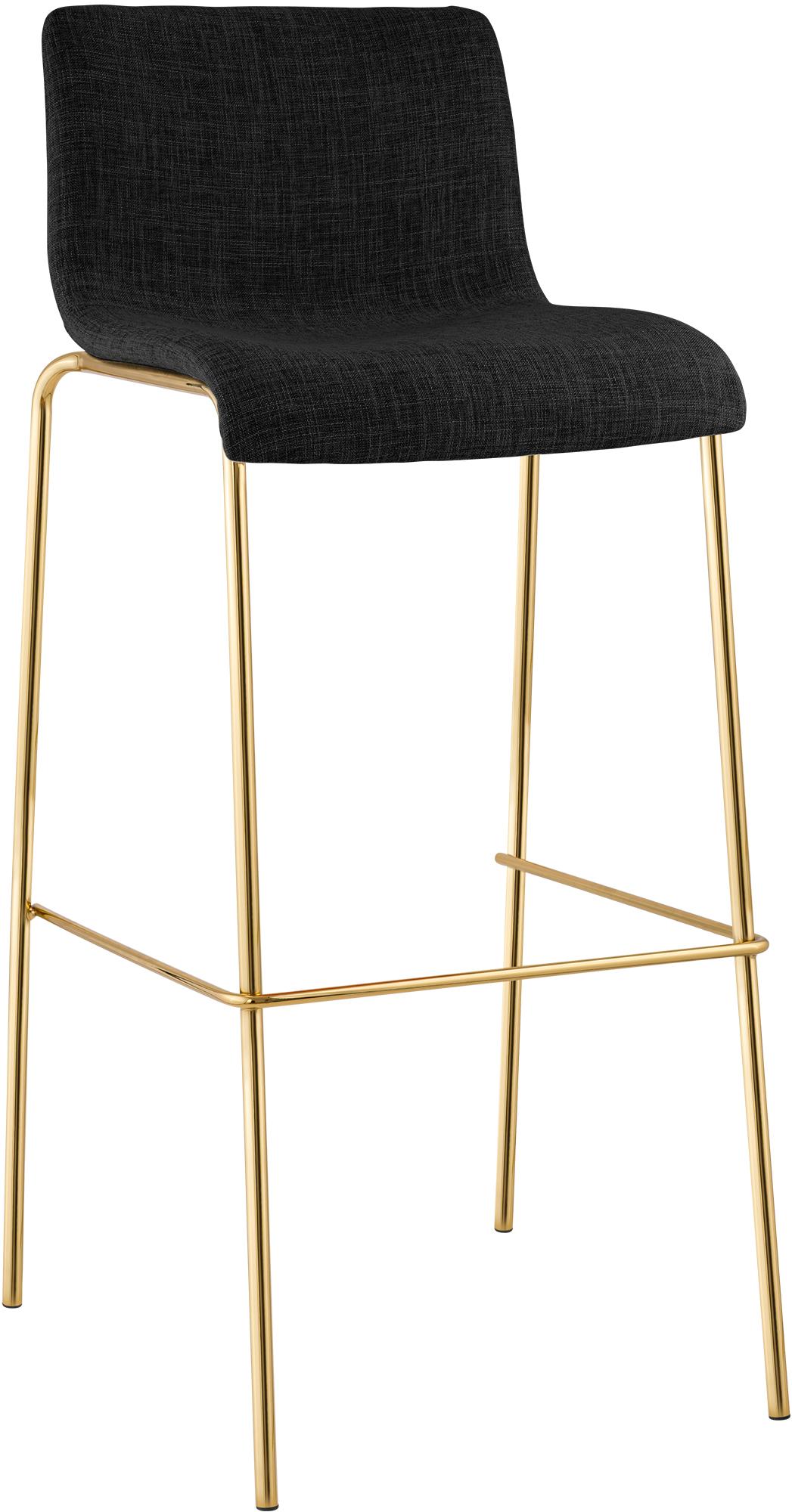 Barhocker Hover Stoff Vierfußgestell Gold | homemem39