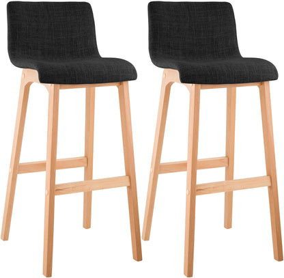 2er Set Barhocker Hover Stoff Vierfußgestell Natura | homemem39