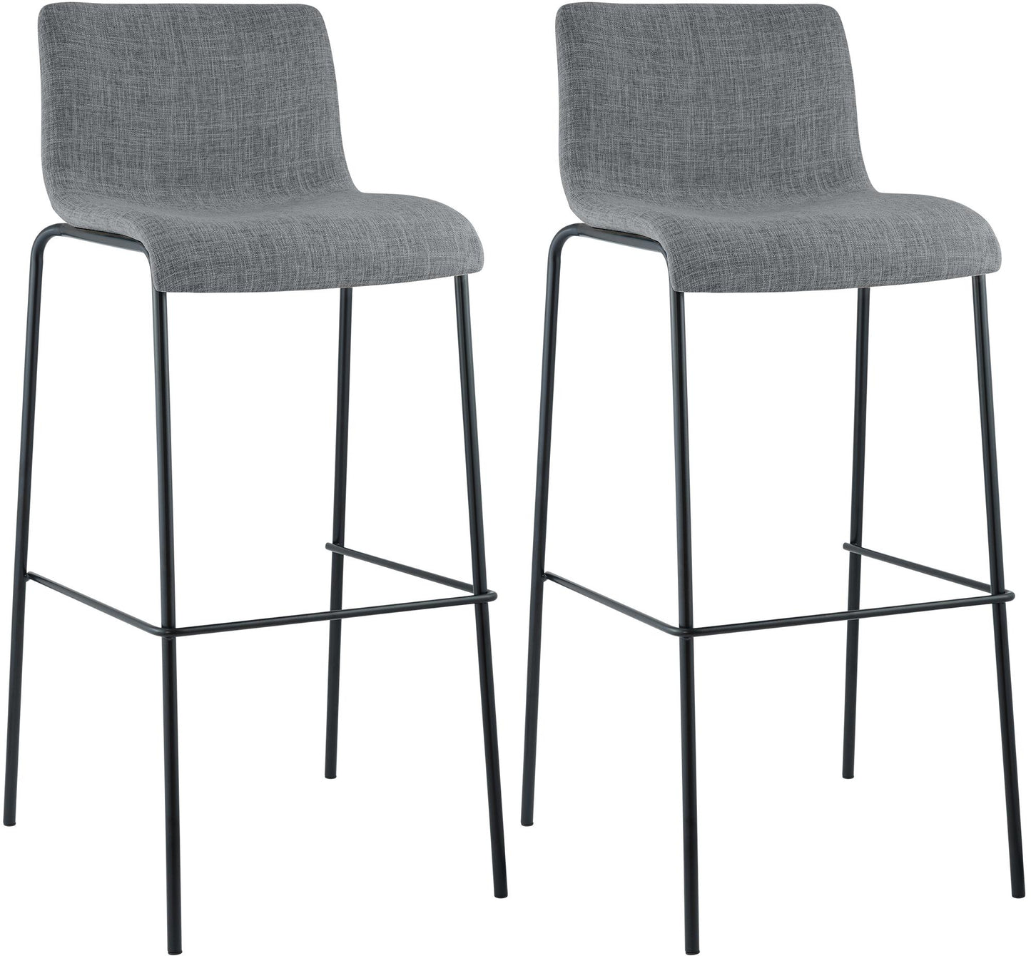 2er Set Barhocker Hover Stoff Vierfußgestell | homemem39