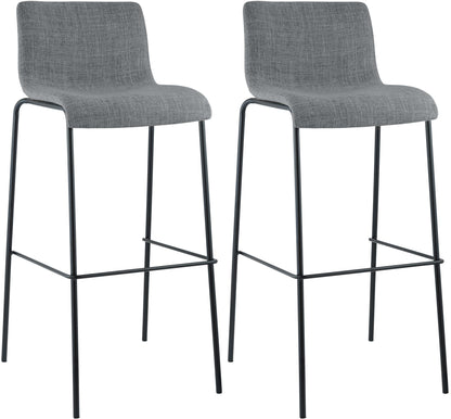 2er Set Barhocker Hover Stoff Vierfußgestell | homemem39